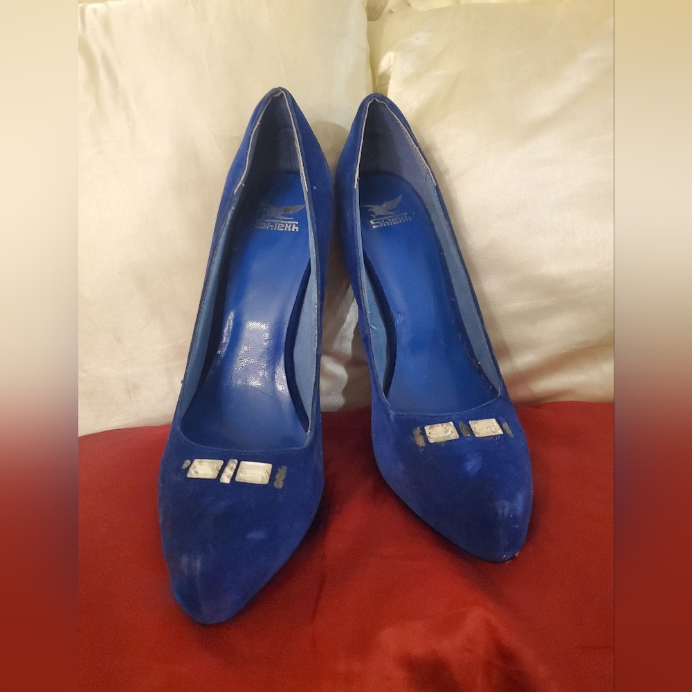 Shiekh Blue Pump Stiletto Heel 9 M